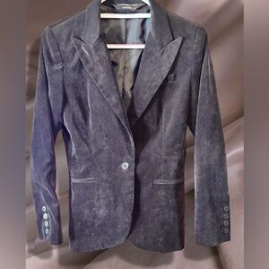 Norma Kamali Black Corduroy Blazer Size 8